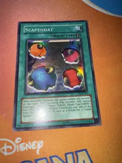 Yugioh Card Scapegoat - SDJ-041 - Super Rare - Holo Unlimited Edition MISPRINT - Image 1