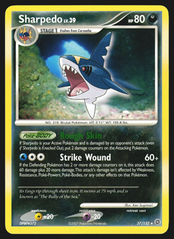 Sharpedo 37/132 Diamond & Pearl Secret Wonders Pokemon Card EXC - Image 1