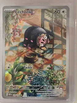 Lechonk Pokemon TCG Sv03: Obsidian Flames Holo Illustration Rare Card 209/197 NM - Image 1