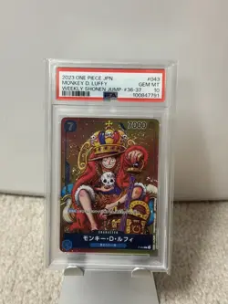 PSA 10 Monkey D Luffy WEEKLY SHONEN JUMP P-043 PROMO ONE PIECE Card Japanese - Image 1