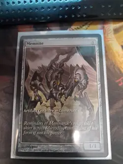 MTG Memnite Game Day Full Art - Promo: General Card #61 Lightly PLAYED - Image 1