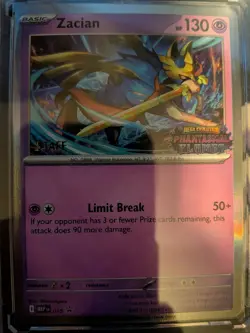 Pokemon Zacian 015 Phantasmal Flames Prerelease Stamped Staff Promo Card Holo - Image 1