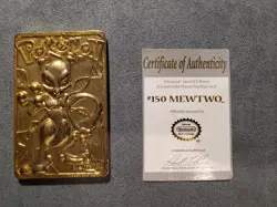 Mewtwo Pokemon 23K Gold Plated Trading Card Burger King 1999 - Image 1