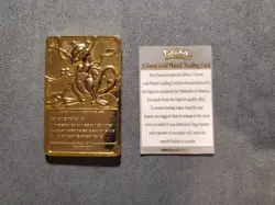 Mewtwo Pokemon 23K Gold Plated Trading Card Burger King 1999 - Image 3