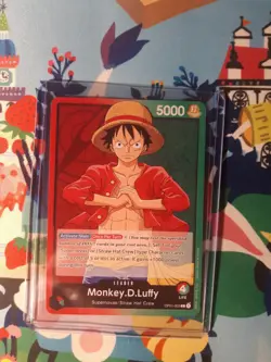 ONE PIECE Card Game Romance Dawn OP01-003 Monkey D Luffy Leader Pre Errata LP/NM - Image 1