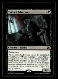2021 Magic Innistrad: Midnight Hunt #124 Tainted Adversary Mythic - Image 1
