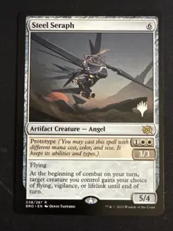 1x Steel Seraph (038) The Brothers' War Promo Pack LP MTG Magic x1 MKE - Image 1