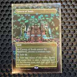 MTG Cavern of Souls (The Lost Caverns of Ixalan-0345) Borderless Foil NM - Image 1
