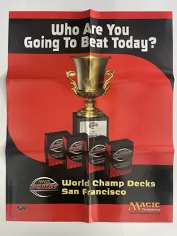 Magic the Gathering World Championship Decks TCG Poster PROMO MTG 28x22” - Image 1