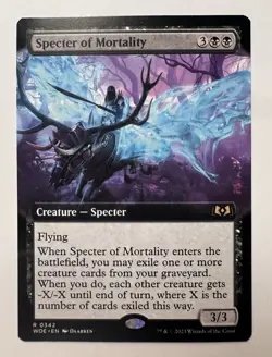 x1 Specter of Mortality - Extended Art R MTG Wilds of Eldraine M/NM, English - Image 1