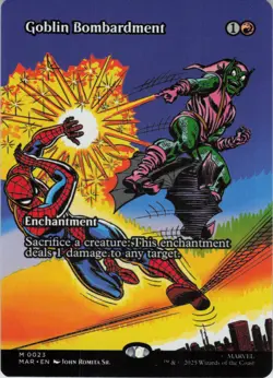 Goblin Bombardment (Borderless) M Marvel Universe Eternal-Legal 23 NM Normal MTG - Image 1