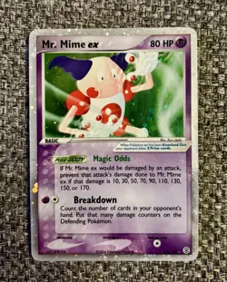 Pokemon TCG Mr. Mime ex 110/112 FireRed & LeafGreen Holo LP+ 2004 - Image 1