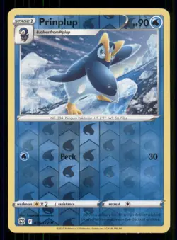 Prinplup SWSH09: Brilliant Stars #036/172 Uncommon Reverse Holo Pokemon LP - Image 1