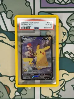 2022 Pokemon Lost Origin Pikachu V Trainer Gallery #TG16/TG30 PSA 10 W/Guard - Image 2