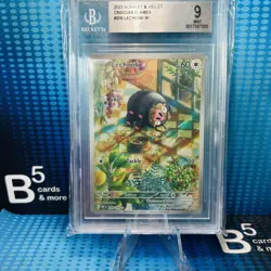 2023 POKEMON OBF EN-OBSIDIAN FLAMES ILLUSTRATION RARE #209 LECHONK BGS 9 - Image 1