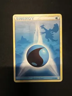 Pokemon TCG Water Energy Regular 117/123 HGSS LP Condition - Image 1