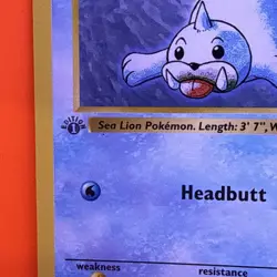 Pokemon TCG Seel 041/102 Base Set 1st Edition Shadowless English WOTC 1999 💦💦 - Image 2