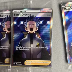 Pokemon SEALED Boss's Orders SWSH251 + 132/172 Full Art Cosmos Holo Pack x3 - Image 3