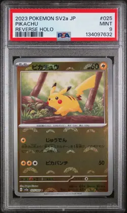 2023 Pokemon SV2a JP Pikachu Reverse Holo #025 PSA 9 Mint - Japanese Pikachu - Image 1