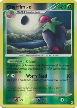 Moderately Played, English - 1 x Pokemon Cherrim - 15/99 - Rare - Reverse Holo A - Image 1