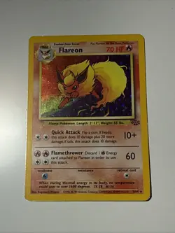 Pokemon TCG Flareon Jungle 3/64 Holo Unlimited Holo Rare - Image 1