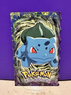 BULBASAUR, #01 DIE-CUT 1 OF 12 TOPPS POKEMON 1ST MOVIE - Image 1