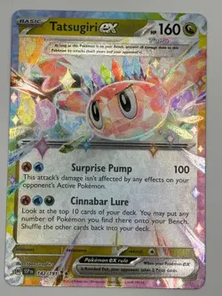 Tatsugiri EX 142/191 SV Surging Sparks Double Rare Pokemon NM 142/191 - Image 1