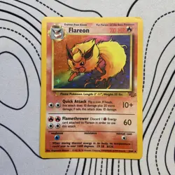 Flareon Holo 3/64 Jungle Unlimited Pokemon Card MP - Image 1