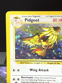 Pokemon Card Pidgeot 8/64 Jungle Set Holo Rare WOTC Played 2 - Image 3