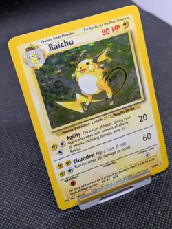 Raichu 14/102 Base Set Holo Pokemon Card WOTC Played - Image 2
