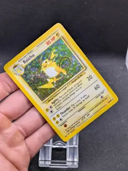 Raichu 14/102 Base Set Holo Pokemon Card WOTC Played - Image 3