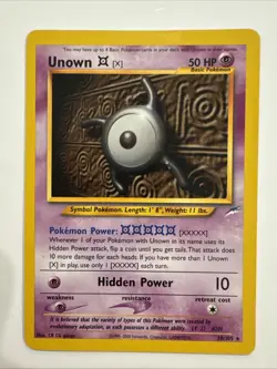 Pokemon Card - Unown [X] Neo Destiny 30/105 Rare WOTC TCG TRADING - Image 1