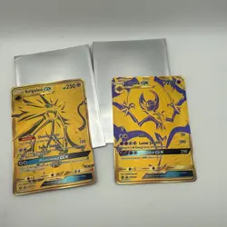 Lunala GX SM103a & Solgaleo GX SM104a Full Art Gold Promo-Pokemon TCG Cards - Image 3
