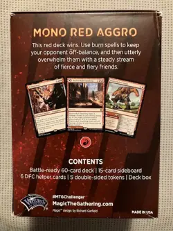 MTG Magic Mono Red Aggro Challenger Deck 2021 Brand New Factory Sealed - Image 2