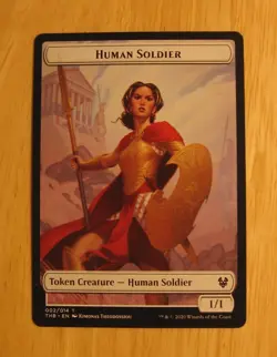 MTG Human Soldier Token 2 A THP 002/014 MP - Image 1