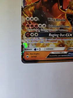 Pokemon TCG Charizard GX 20/147 Sun & Moon Burning Shadows Ultra Rare 2017 NM - Image 2