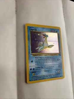 Pokemon Lapras Holo Rare Unlimited Fossil, 10/62, NM/LP Condition - Image 2