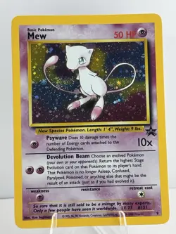 Mew 09/53 Wotc Black Star Promo Holo Rare Pokemon LP W/ *SWIRL* - Image 1