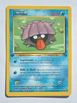 Pokemon - Shellder - Fossil 54/62 1st Edition - Common - LP - Image 1