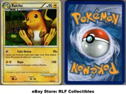 2010 Pokemon, Heartgold & Soulsilver, #10/123 Raichu, Holo Rare, Spanish - Image 1