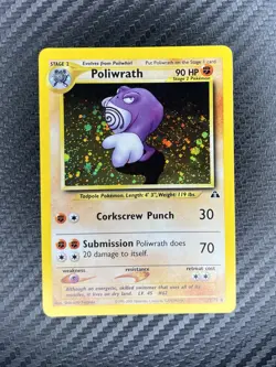 Poliwrath Holo Pokemon WOTC 2001 Neo Discovery 9/75 NM Pack Fresh - Image 2