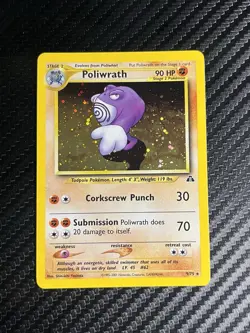 Poliwrath Holo Pokemon WOTC 2001 Neo Discovery 9/75 NM Pack Fresh - Image 3