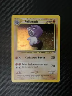 Poliwrath Holo Pokemon WOTC 2001 Neo Discovery 9/75 NM Pack Fresh - Image 4