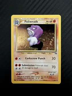 Poliwrath Holo Pokemon WOTC 2001 Neo Discovery 9/75 NM Pack Fresh - Image 5