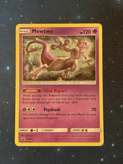 2019 MEWTWO HOLO Pokemon Near Mint Black Star Promo SM214 great for PSA/BGS/CGC - Image 1