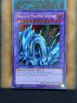 Yugioh Dragon Master Knight LCKC-EN065 Secret Rare 1st Ed NM - Image 1