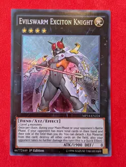 Yugioh MP14-EN224 Evilswarm Exciton Knight Secret Rare 1st Edition - Image 1