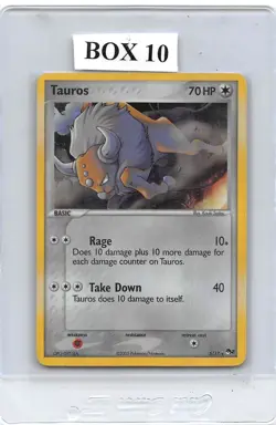 Tauros 5/17 - Pop Series 2 - Holo Rare Promo 2005 Nintendo Pokemon Card - LP - Image 1