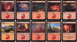MTG Mountain 10 Card Basic Land Add - On Kit For Commander/Standard All Formats - Image 1