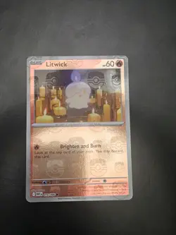 Litwick Master Ball Holo 015/086 Black Bolt sv11B 2025 Pokemon Card Japanese - Image 1